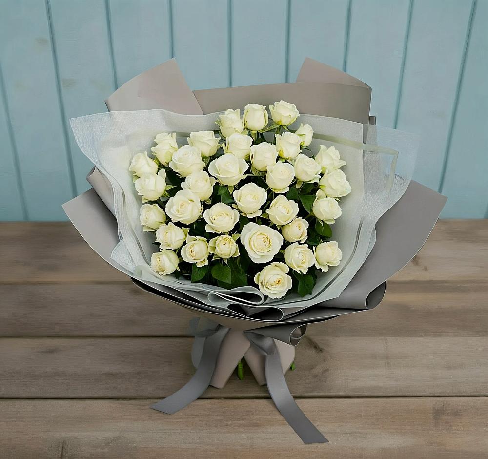 Букет Белоснежная нежность в Старовеличковской