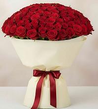 Букет 101 Красная роза Милано в Старовеличковской