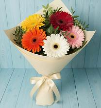 Букет цветов из:  Герберы в Старовеличковской