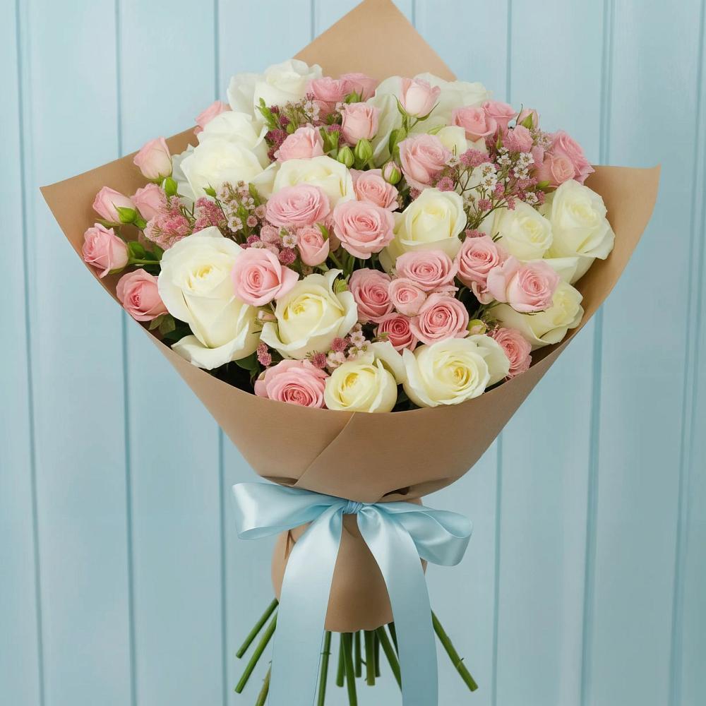 Букет цветов из: Розы в Старовеличковской