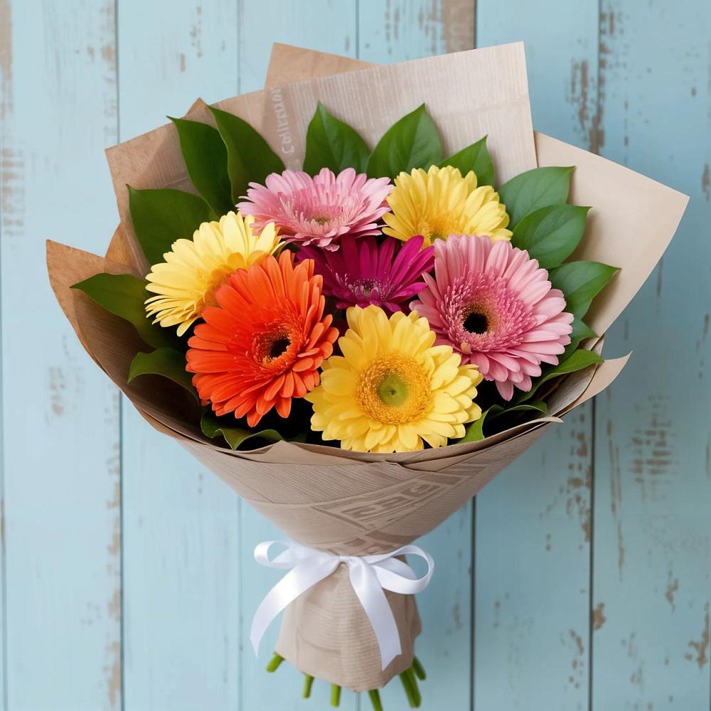 Букет цветов из: Герберы в Старовеличковской