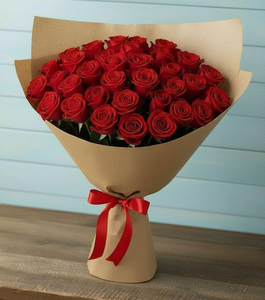 Букет Красные розы Милано в Старовеличковской