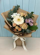 Букет цветов из:  Герберы и Хризантемы в Старовеличковской