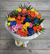 Букет цветов из:  Розы и Хризантемы в Старовеличковской