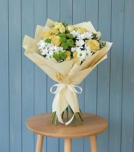 Букет цветов из:  Хризантемы и Розы #REPLACE_PRED# Старовеличковской
