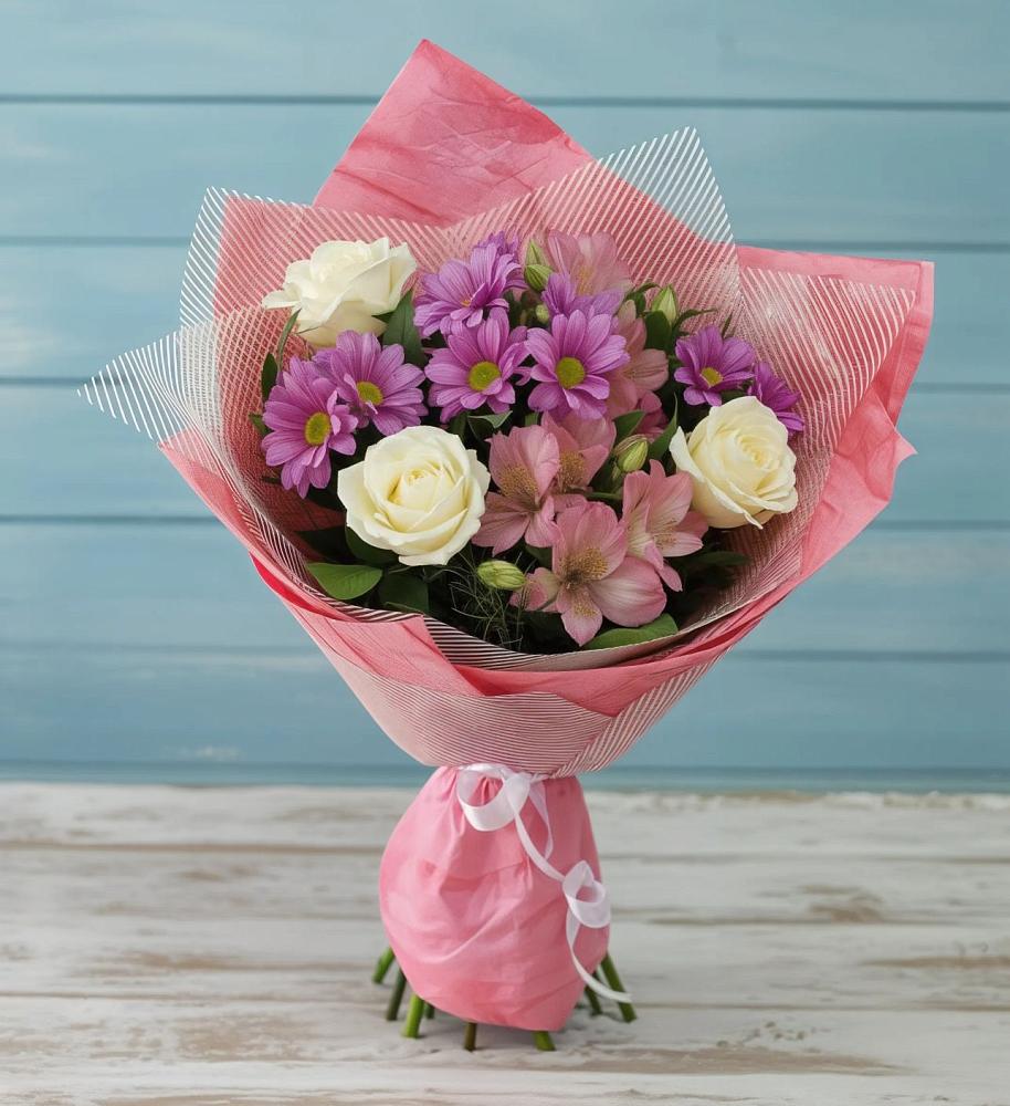 Букет цветов из: Герберы в Старовеличковской