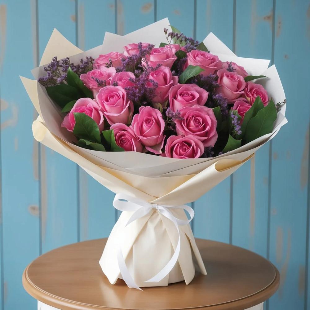 Букет цветов из: Розы в Старовеличковской