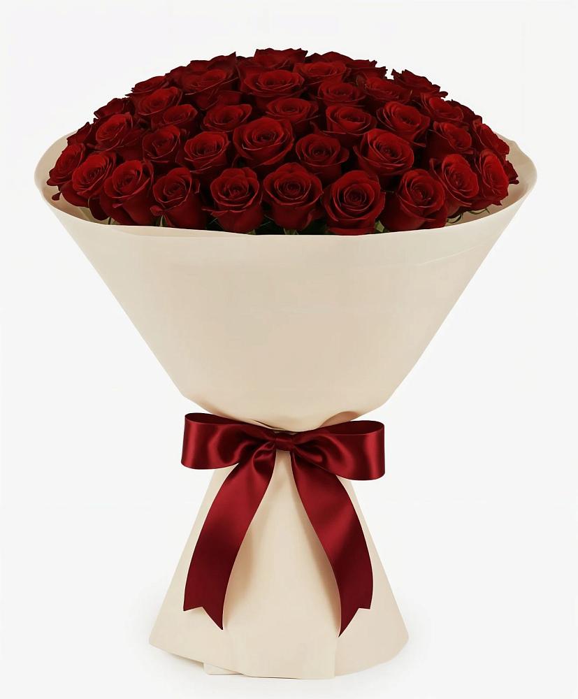 Букет 101 Бордовая роза Блэк Бакарра в Старовеличковской