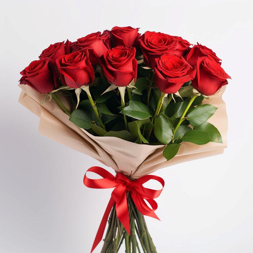 Букет 11 Красных роз Эдлесс Лав в Старовеличковской